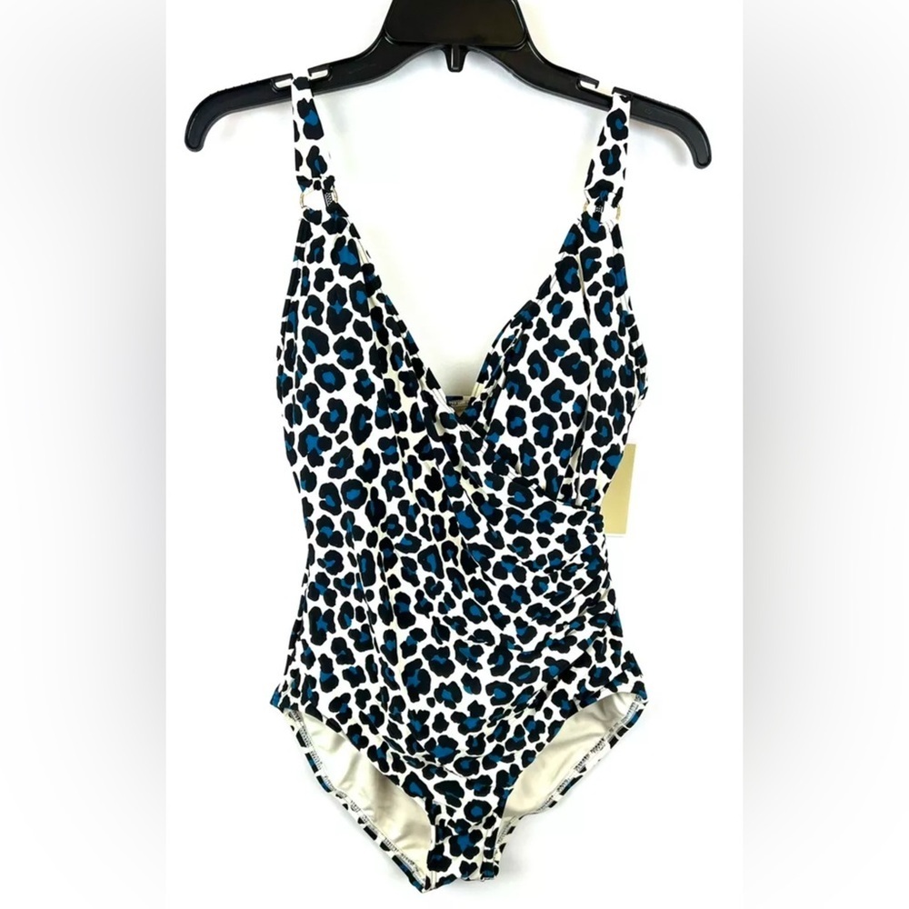 Michael Kors Womenβs V Neck One Piece Swimsuit Size 12